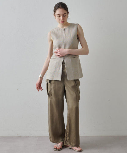 Drawing Numbers 重磅亞麻圓領馬甲