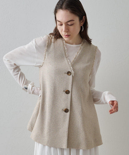 Drawing Numbers 飛白紋荷葉擺馬甲