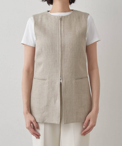 Drawing Numbers 重磅亞麻圓領馬甲