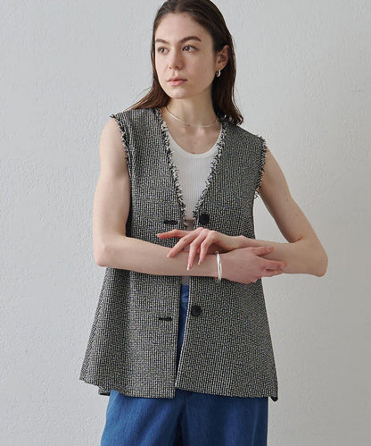 Drawing Numbers 飛白紋荷葉擺馬甲