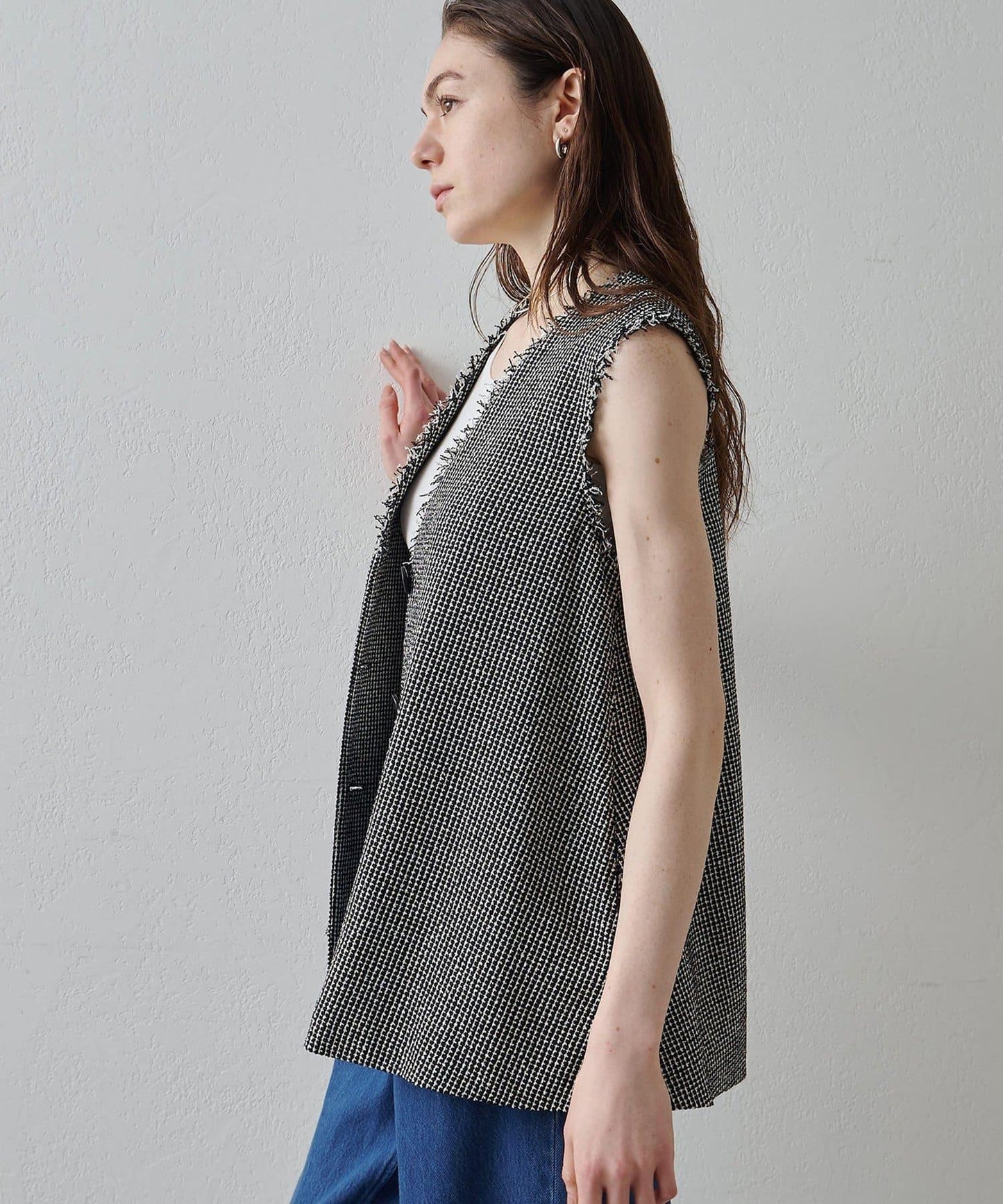 Drawing Numbers 飛白紋荷葉擺馬甲