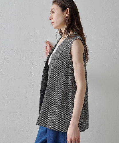 Drawing Numbers 飛白紋荷葉擺馬甲