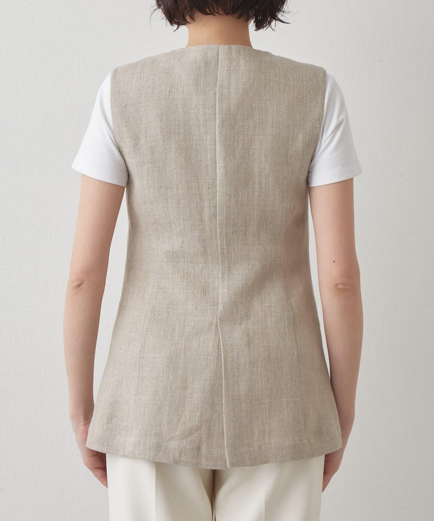 Drawing Numbers 重磅亞麻圓領馬甲