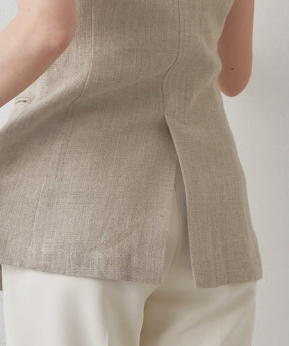 Drawing Numbers 重磅亞麻圓領馬甲