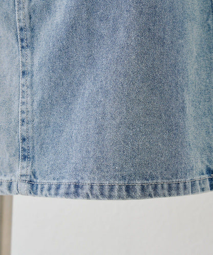 蕾絲可拆卸 前口袋蕾絲 A字半身裙