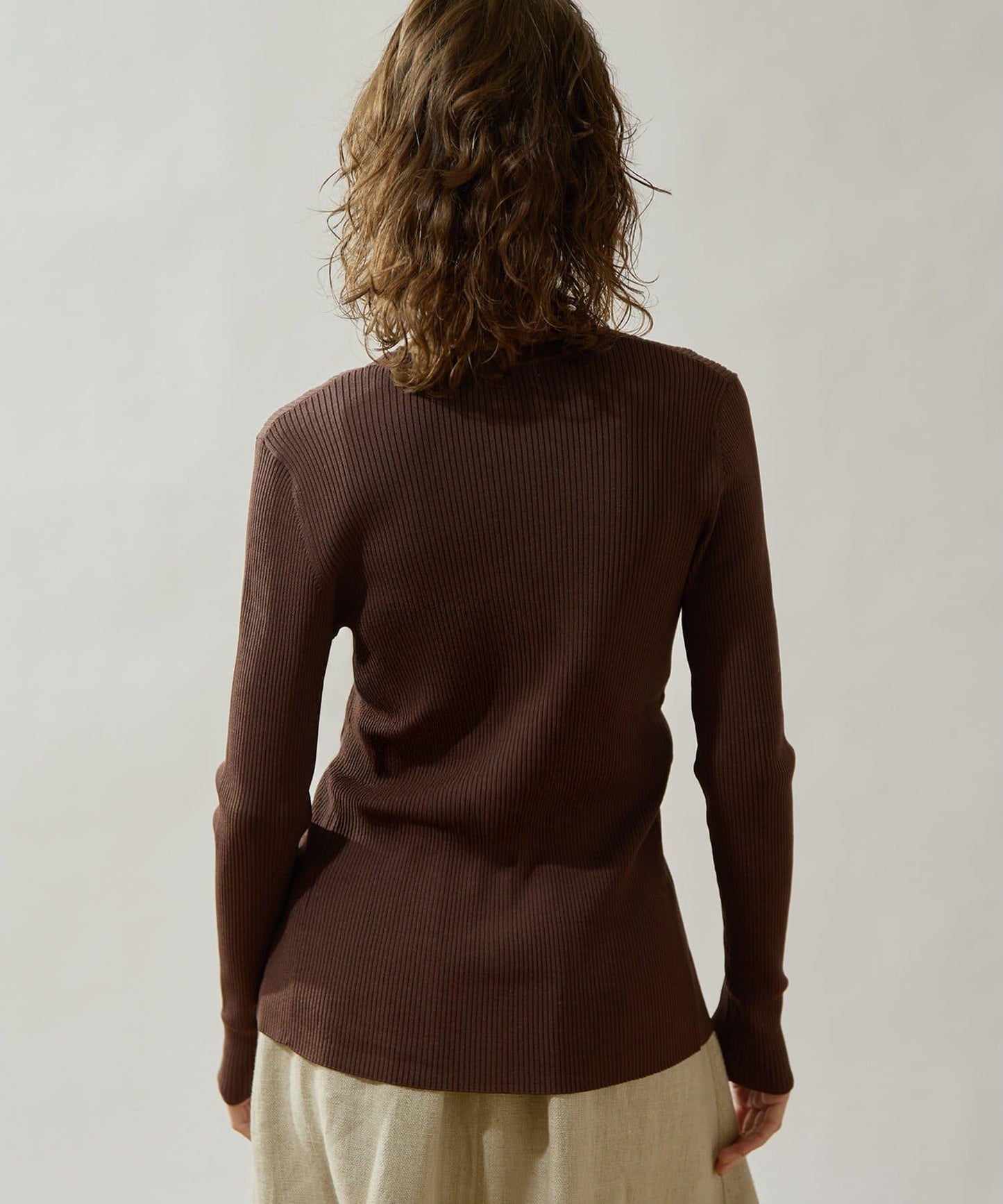 Drawing Numbers 羅紋V領針織開衫