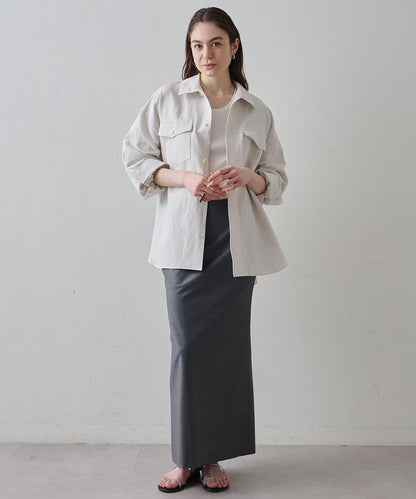 Drawing Numbers 棉麻牛仔面料襯衫