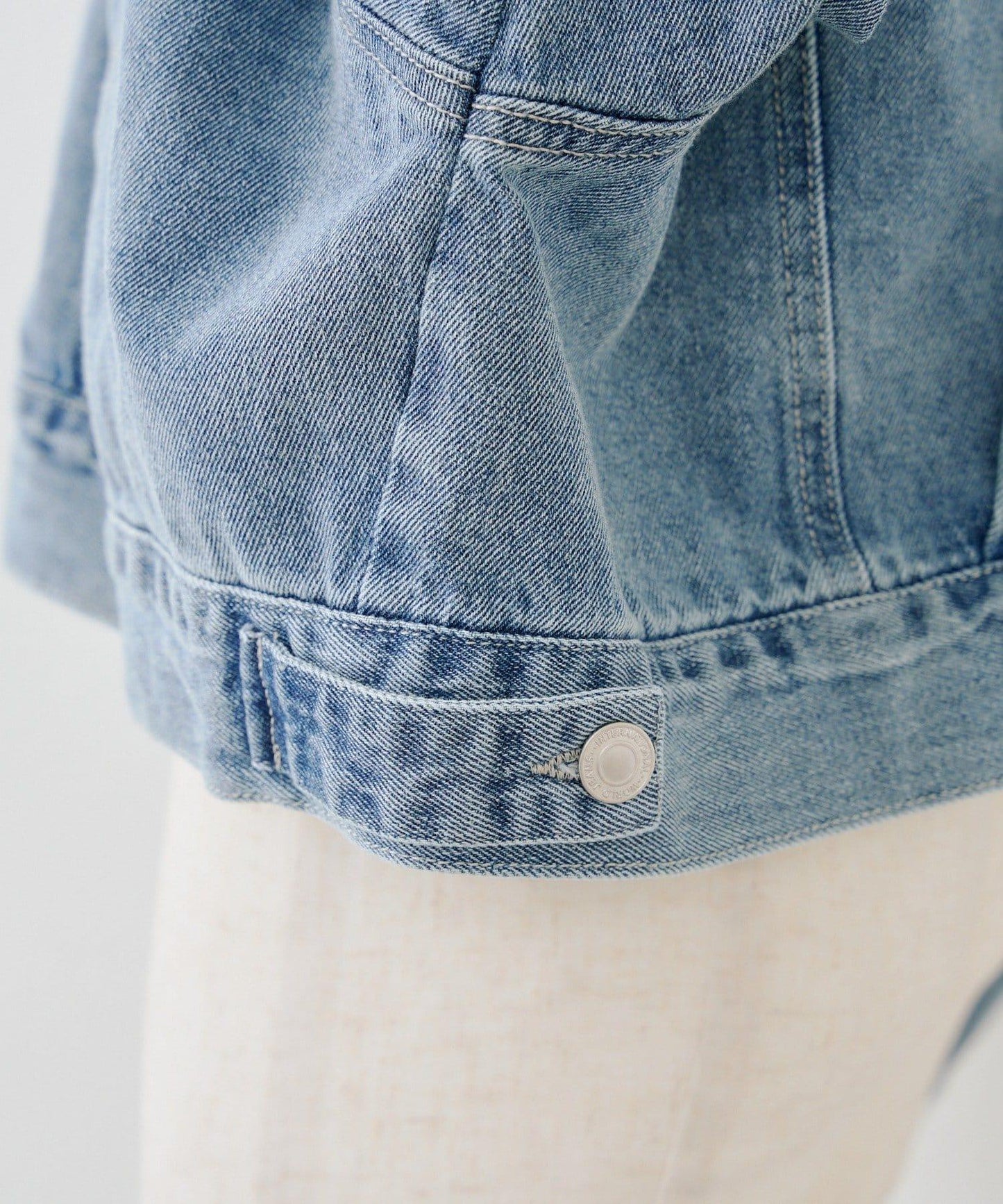 蕾絲可拆卸 大翻領 牛仔外套 【RMAF】 (Note: 英文/字母 RMAF 原樣保留)