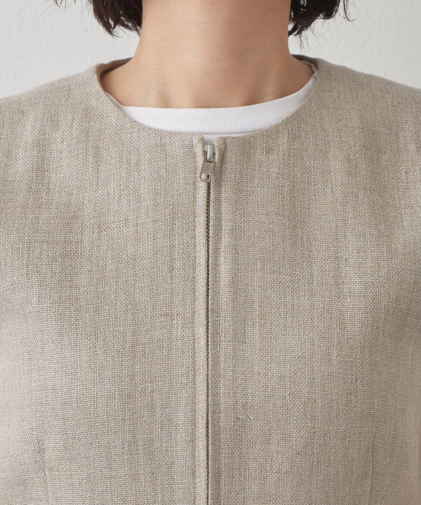 Drawing Numbers 重磅亞麻圓領馬甲