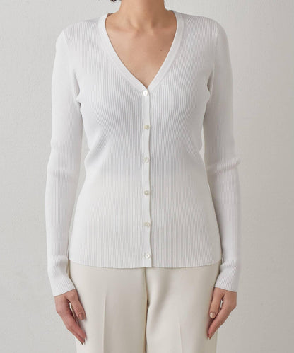 Drawing Numbers 羅紋V領針織開衫