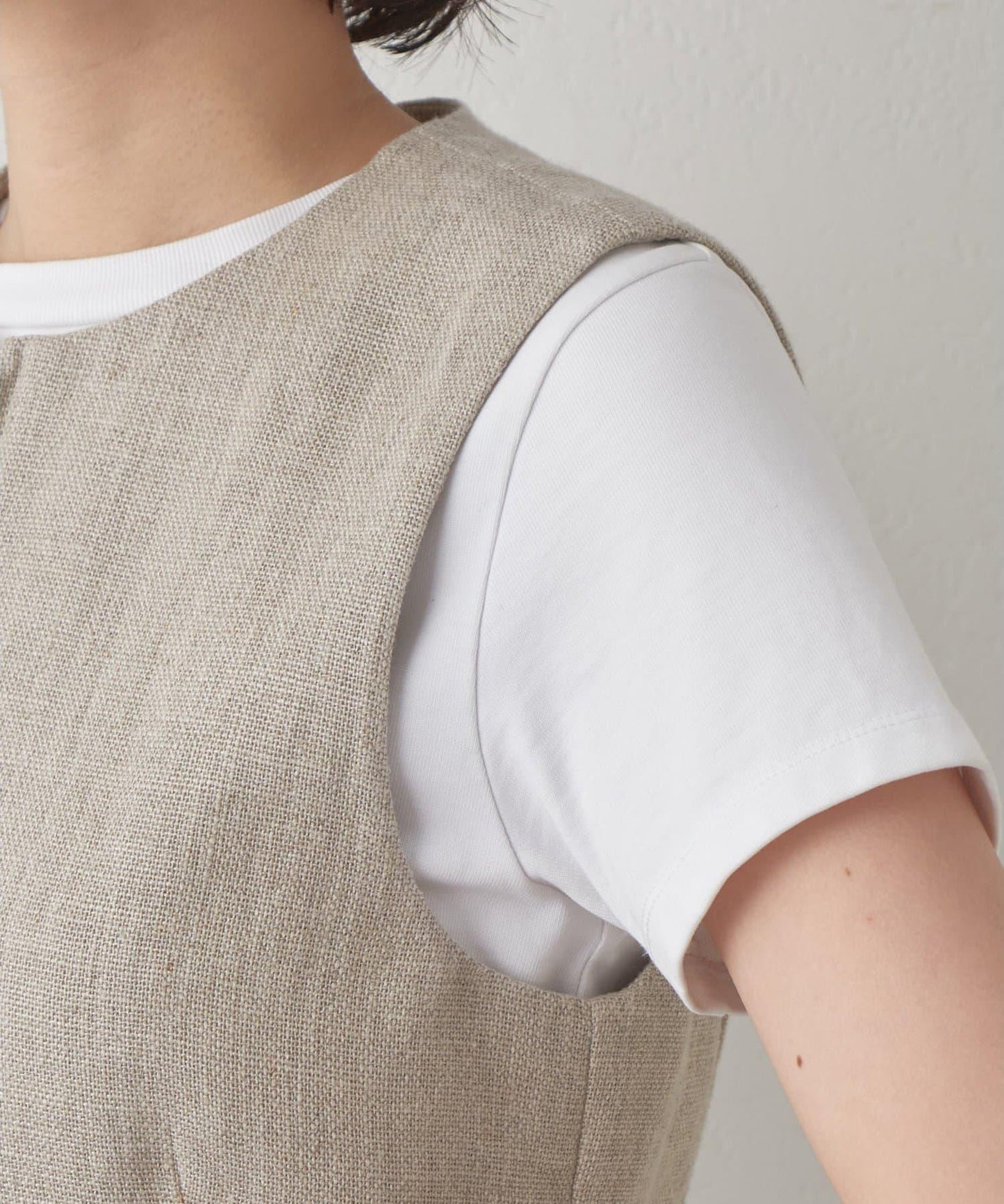 Drawing Numbers 重磅亞麻圓領馬甲