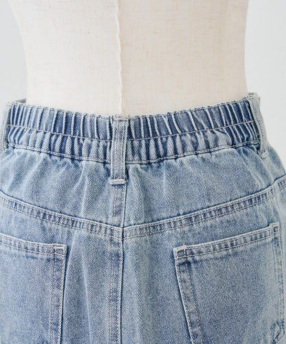 蕾絲可拆卸 前口袋蕾絲 A字半身裙