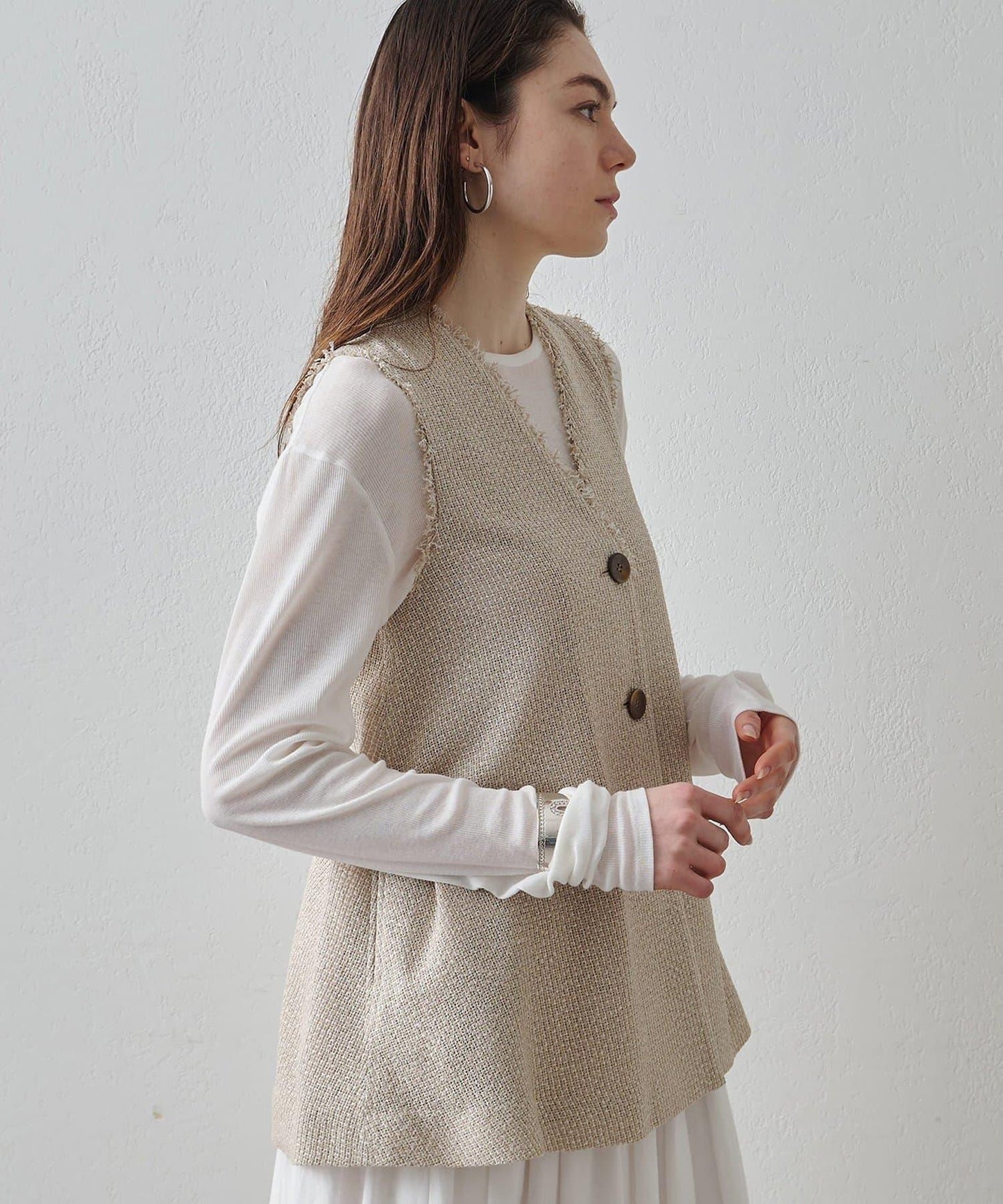 Drawing Numbers 飛白紋荷葉擺馬甲