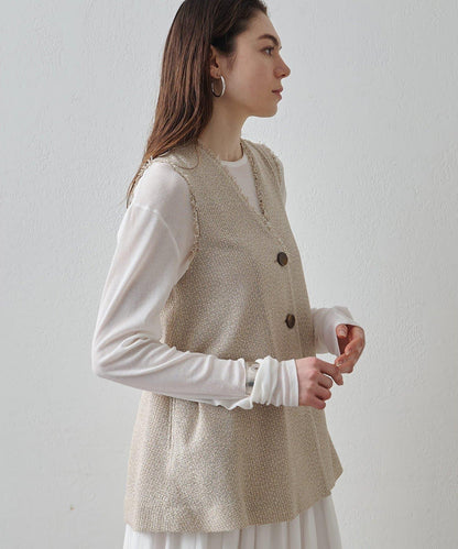 Drawing Numbers 飛白紋荷葉擺馬甲