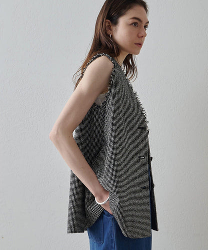 Drawing Numbers 飛白紋荷葉擺馬甲