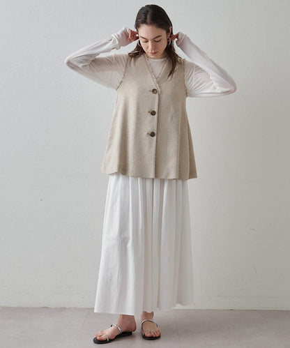 Drawing Numbers 飛白紋荷葉擺馬甲