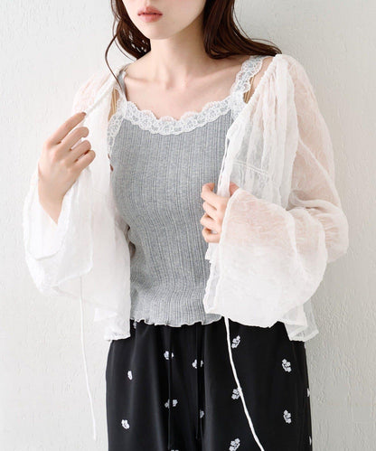 S.M尺碼可選 抽褶透紗 襯衫