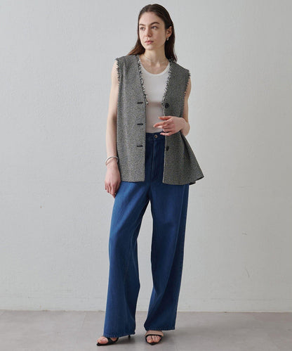 Drawing Numbers 飛白紋荷葉擺馬甲