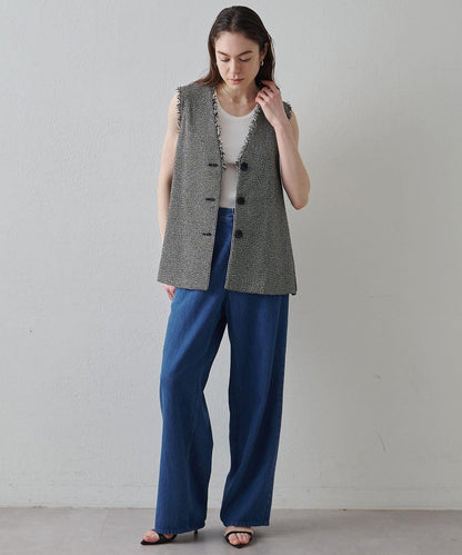 Drawing Numbers 飛白紋荷葉擺馬甲