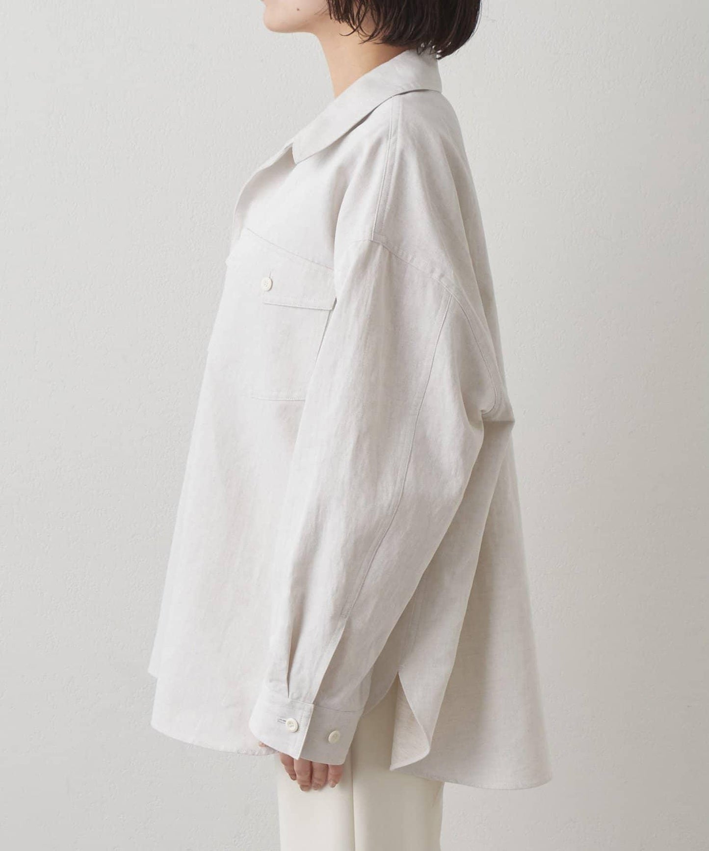 Drawing Numbers 棉麻牛仔面料襯衫