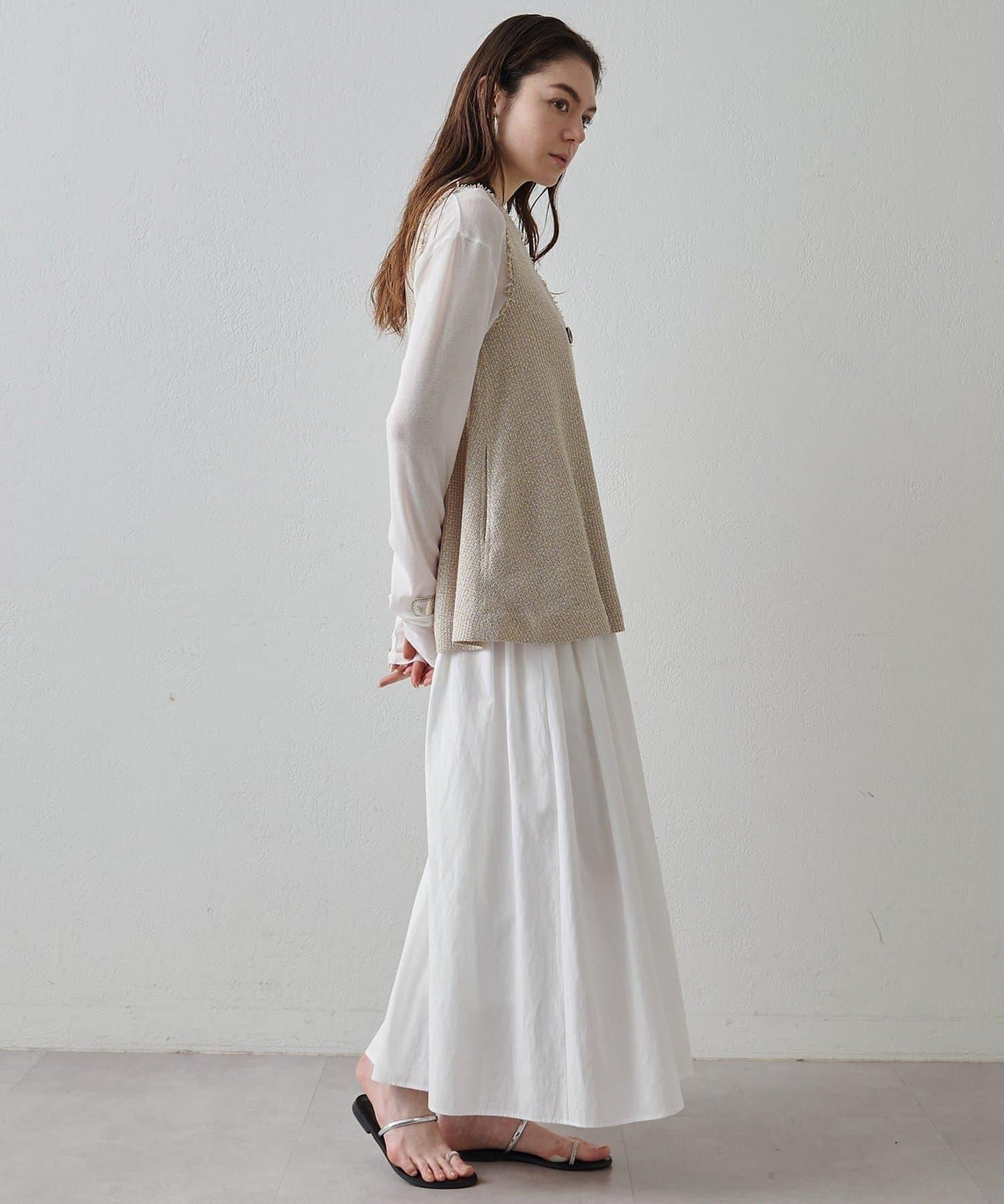 Drawing Numbers 飛白紋荷葉擺馬甲