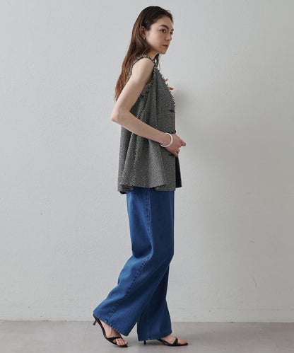 Drawing Numbers 飛白紋荷葉擺馬甲