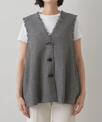 Drawing Numbers 飛白紋荷葉擺馬甲