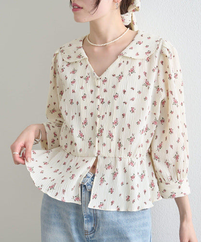 多重蝴蝶結設計女式襯衫