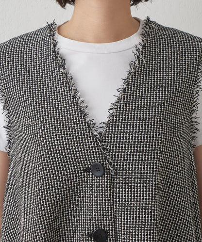 Drawing Numbers 飛白紋荷葉擺馬甲