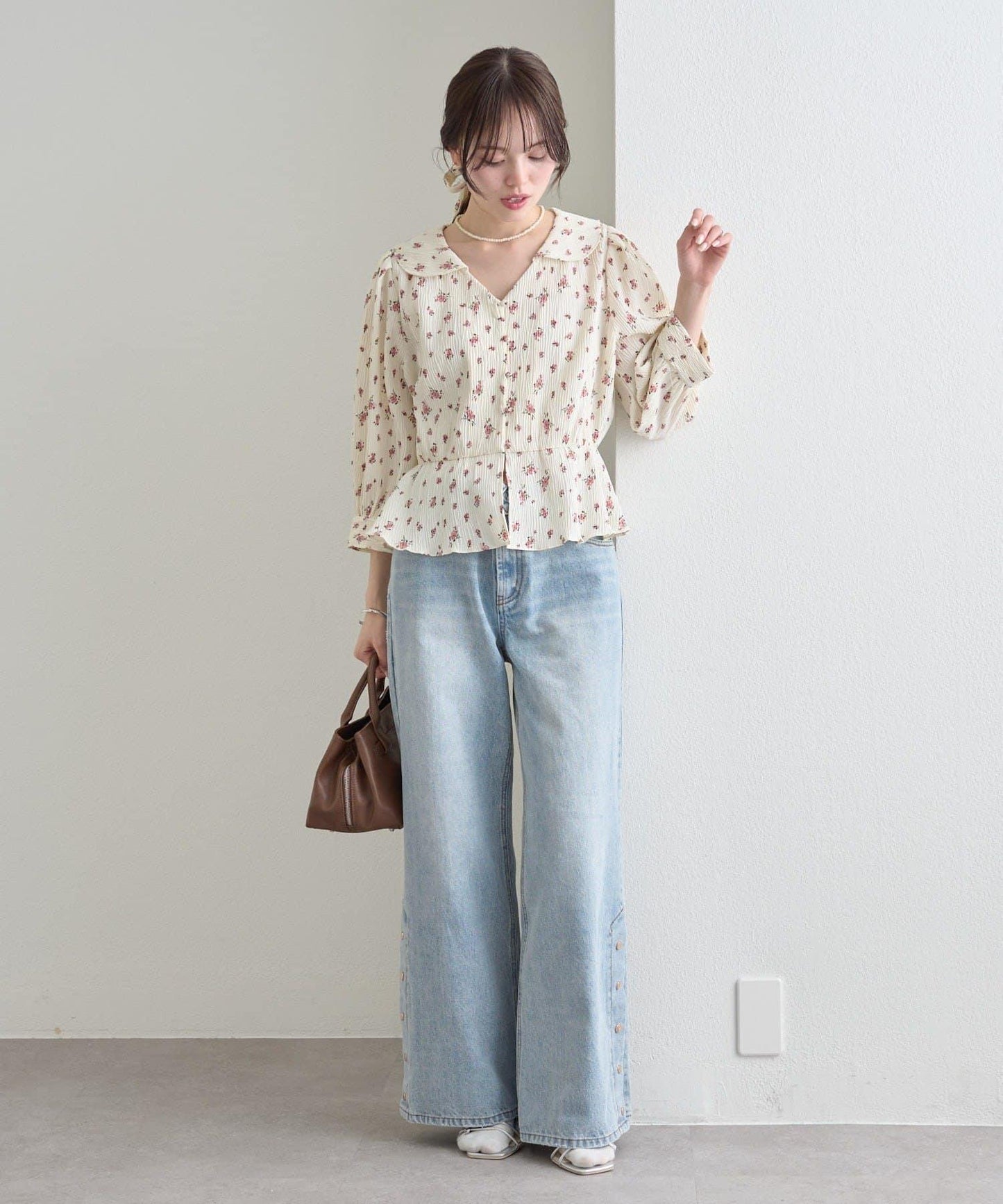 多重蝴蝶結設計女式襯衫