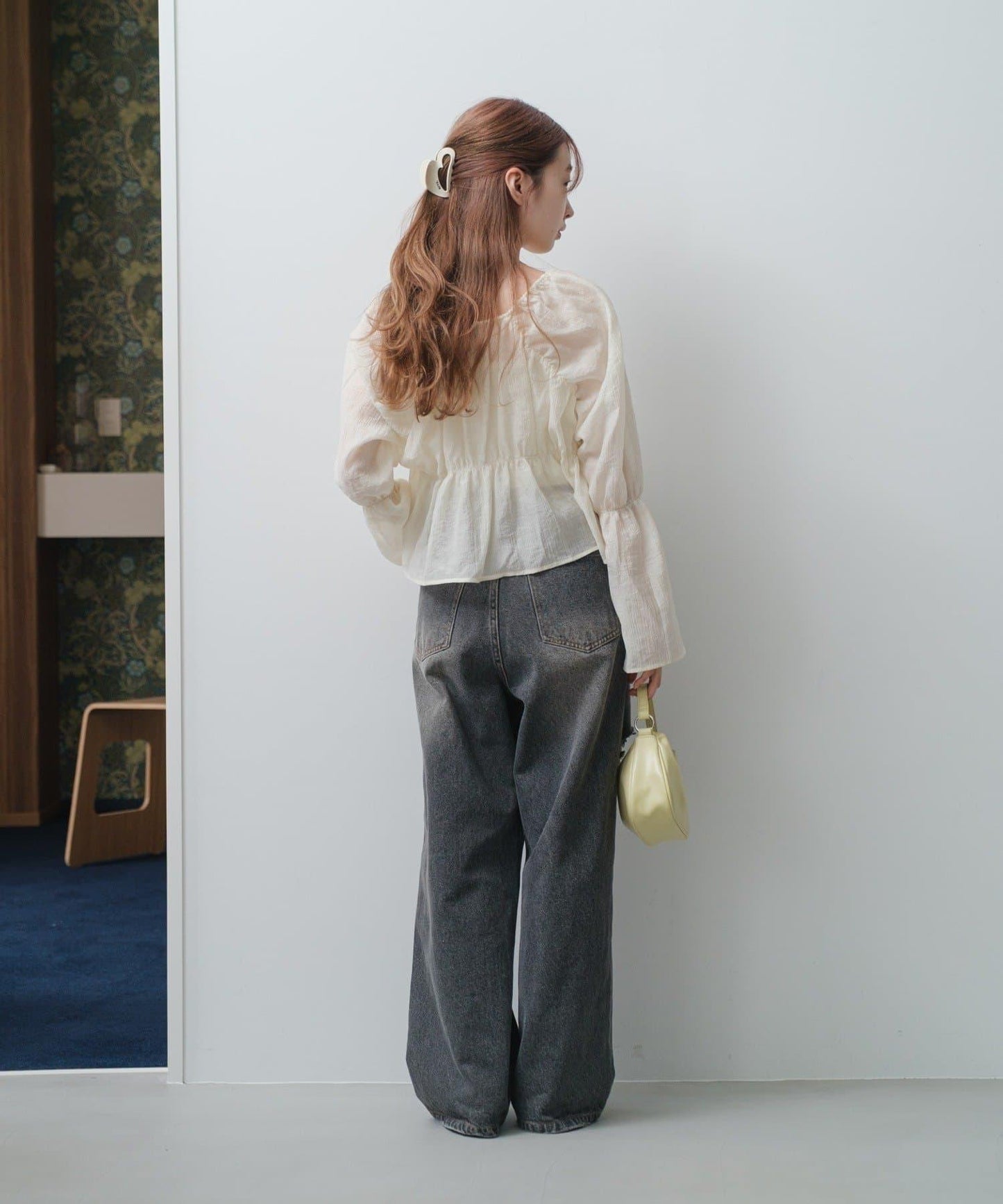 S.M尺碼可選 抽褶透紗 襯衫