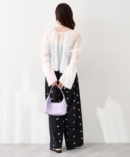 S.M尺碼可選 抽褶透紗 襯衫