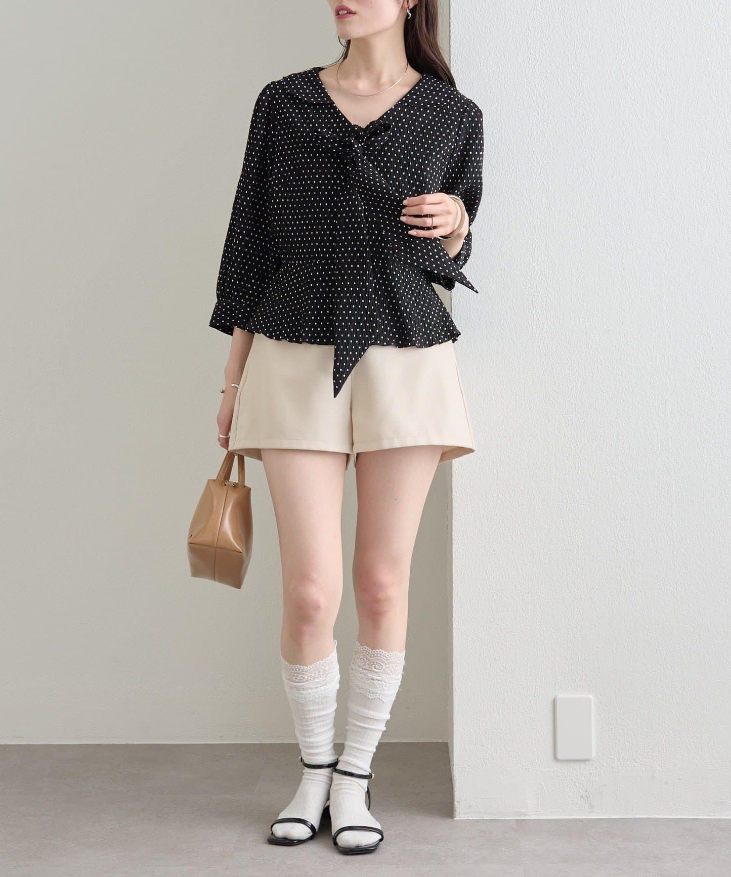 多重蝴蝶結設計女式襯衫