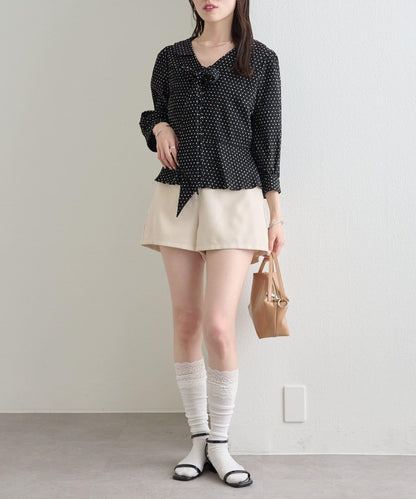 多重蝴蝶結設計女式襯衫