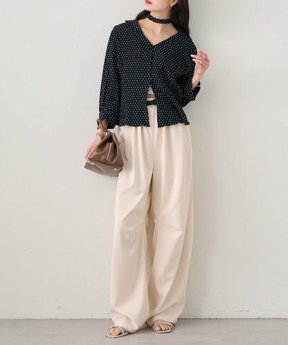 多重蝴蝶結設計女式襯衫