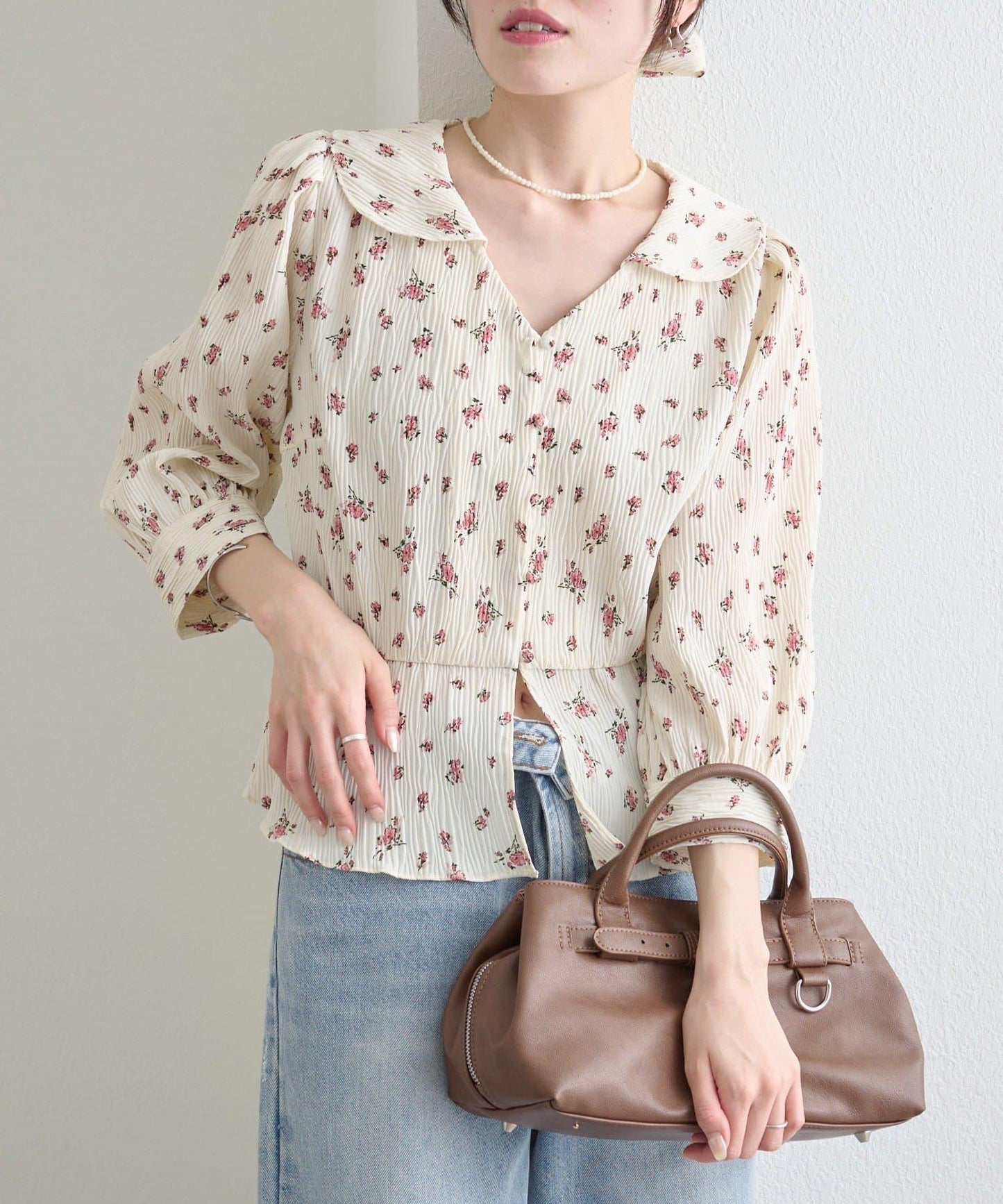 多重蝴蝶結設計女式襯衫