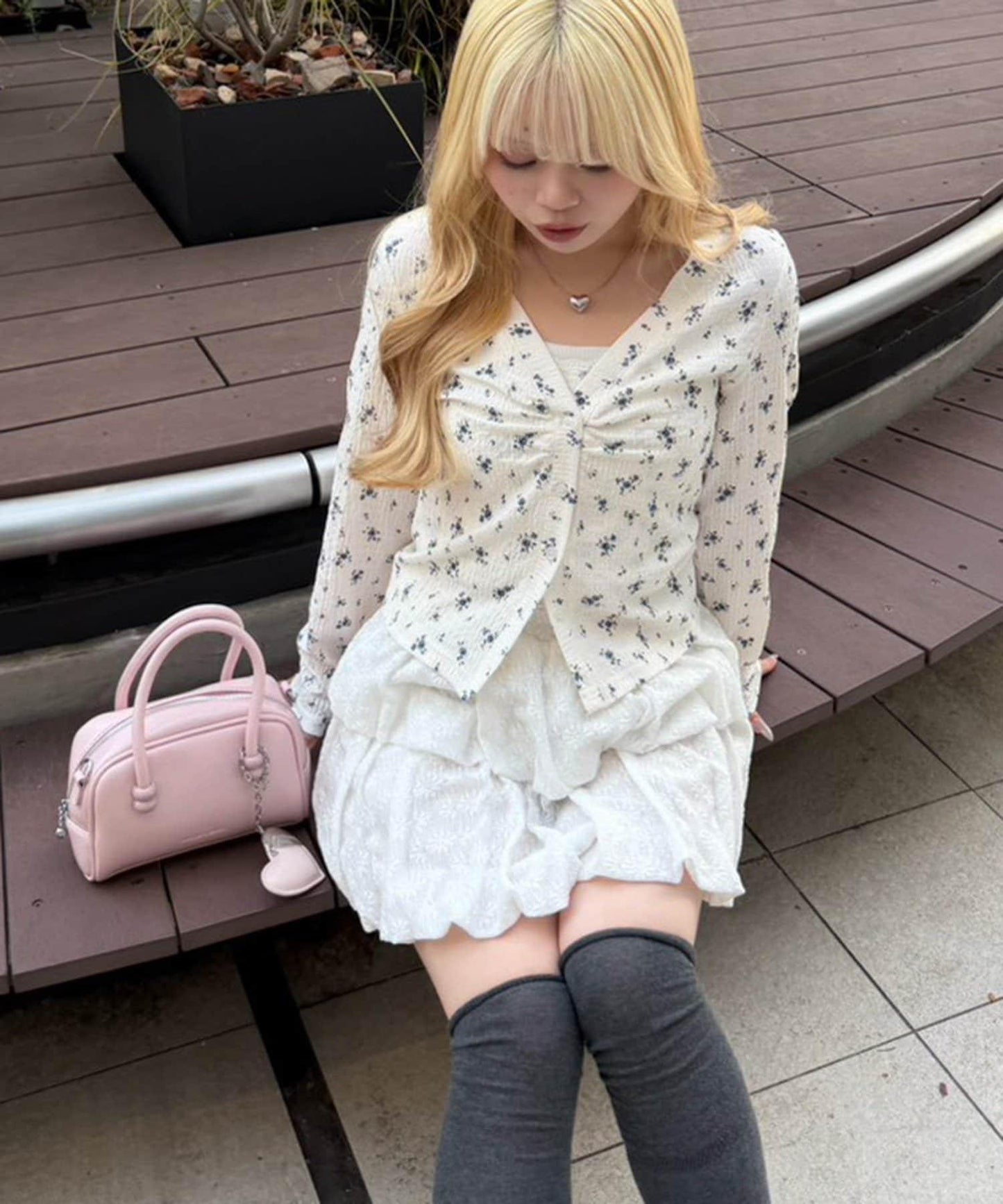 花卉提花 吊帶 套裝 SET