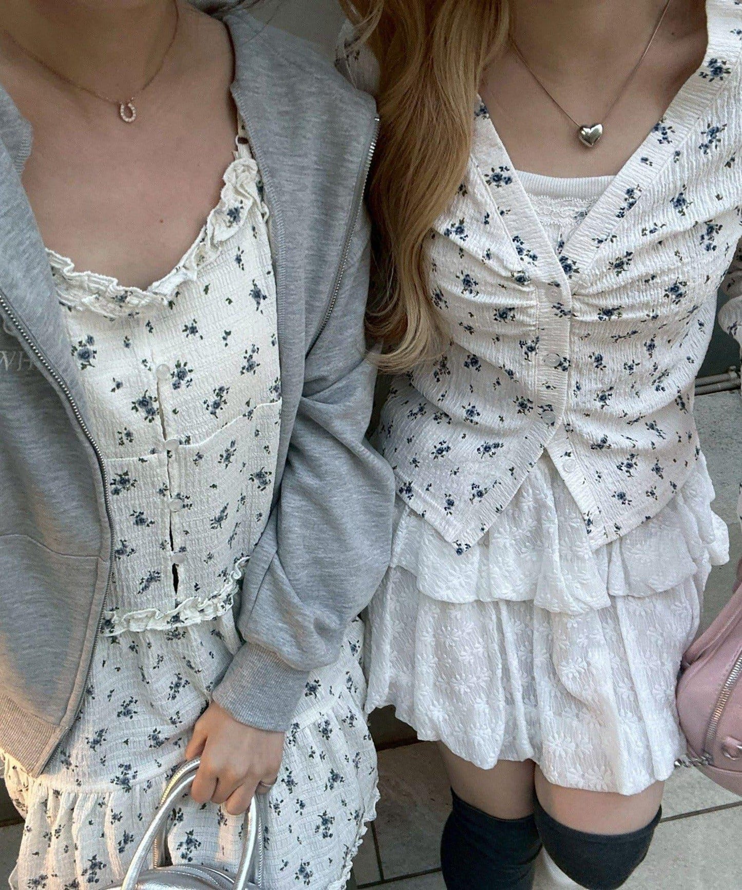 花卉提花 吊帶 套裝 SET