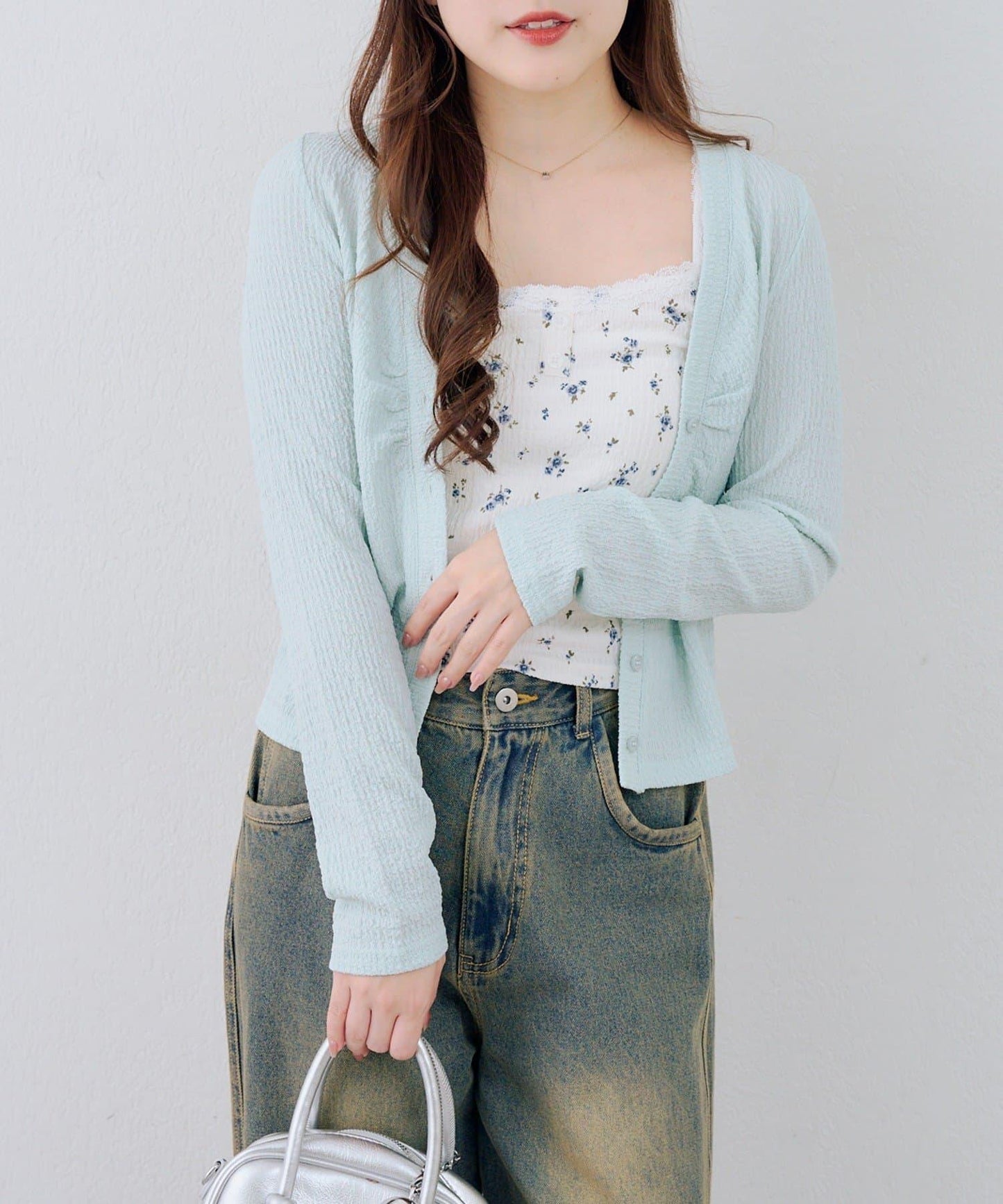 花卉提花 吊帶 套裝 SET