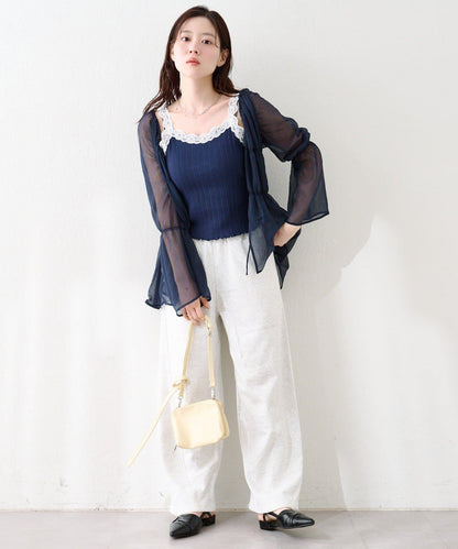 S.M尺碼可選 抽褶透紗 襯衫