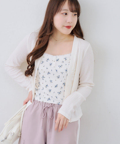 花卉提花 吊帶 套裝 SET