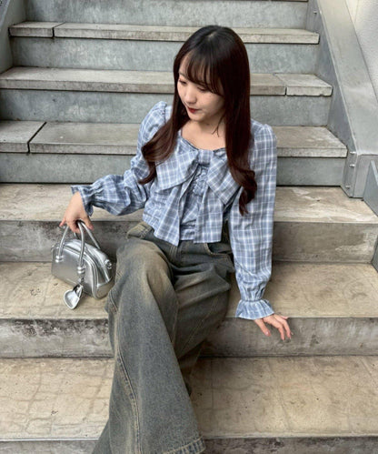 RMAF 前置大蝴蝶結設計 女式襯衫