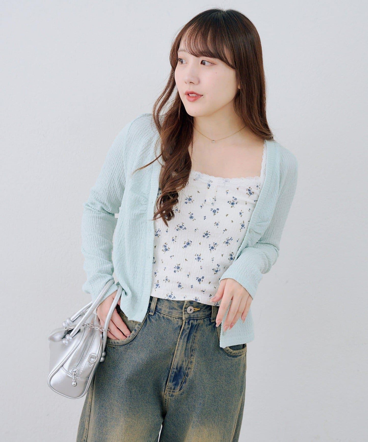 花卉提花 吊帶 套裝 SET