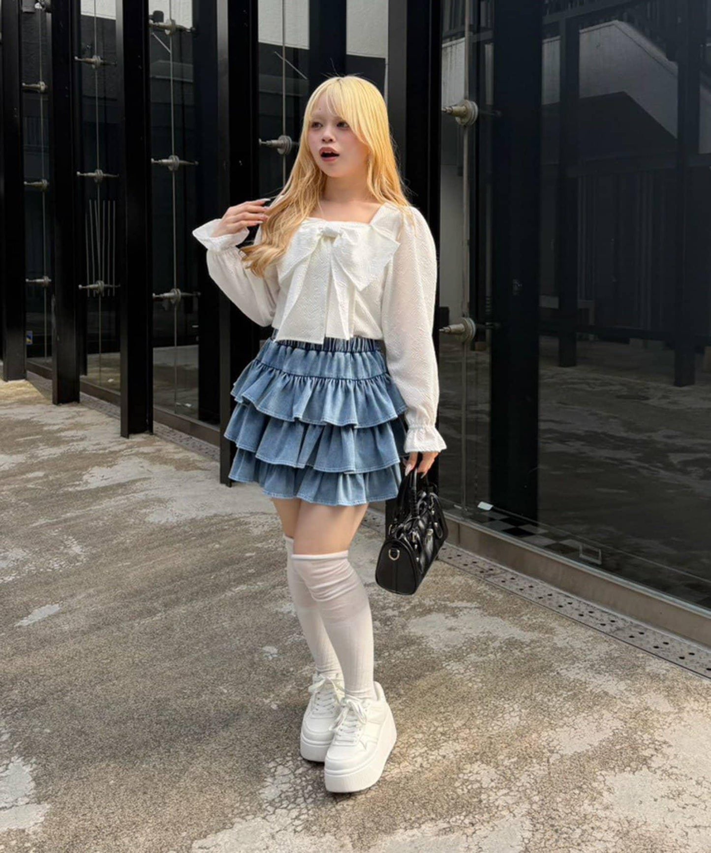 RMAF 前置大蝴蝶結設計 女式襯衫