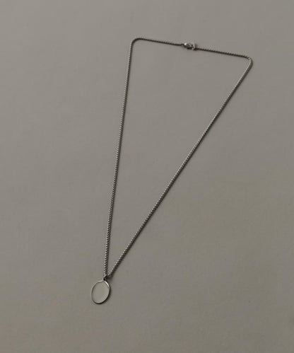 不鏽鋼橢圓吊牌項鍊