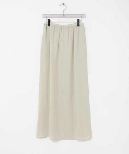 銅氨絲 I字版型 褶皺 半身裙