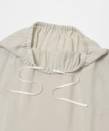 銅氨絲 I字版型 褶皺 半身裙