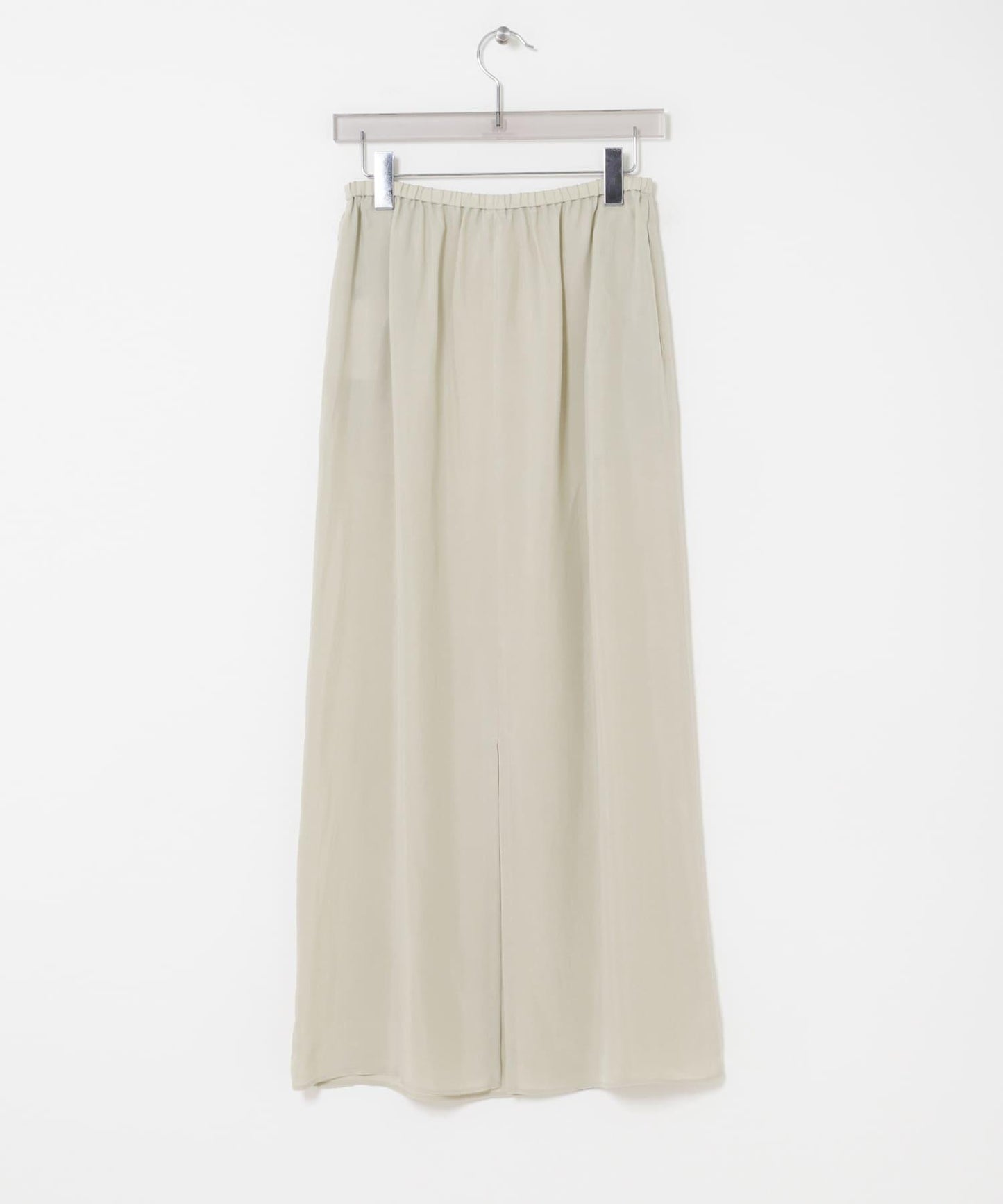 銅氨絲 I字版型 褶皺 半身裙