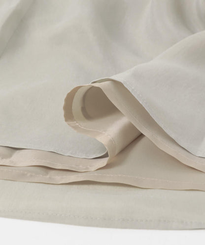 銅氨絲 I字版型 褶皺 半身裙