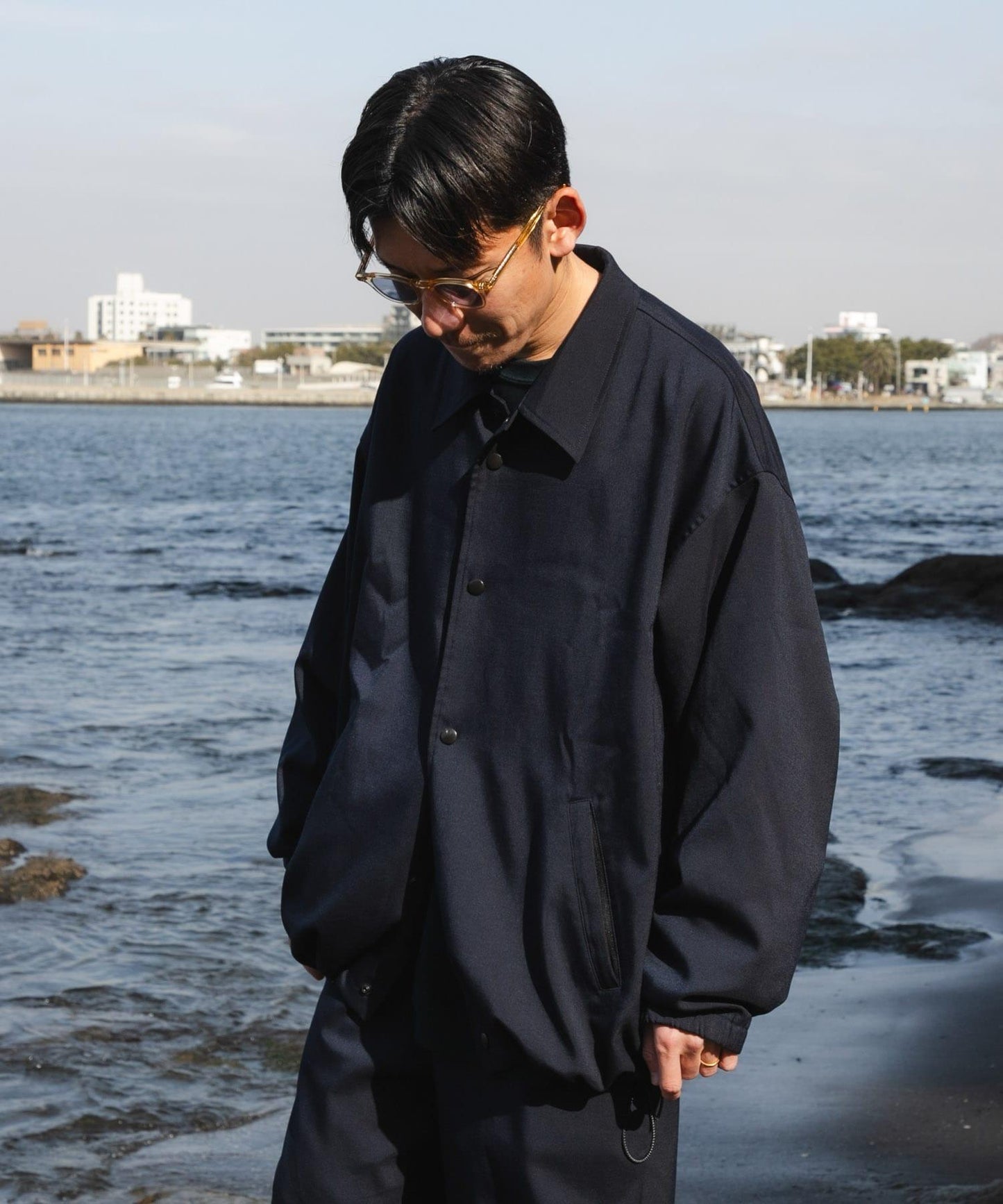Wide Dad COACH JACKET 教練夾克